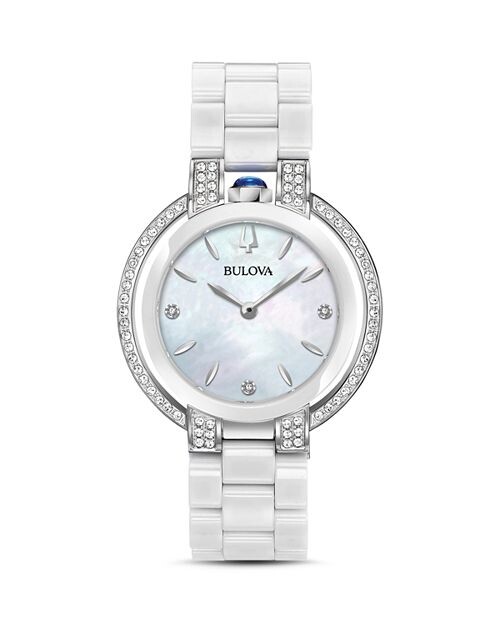 

Часы Рубайят с бриллиантами, 35 мм Bulova, цвет White