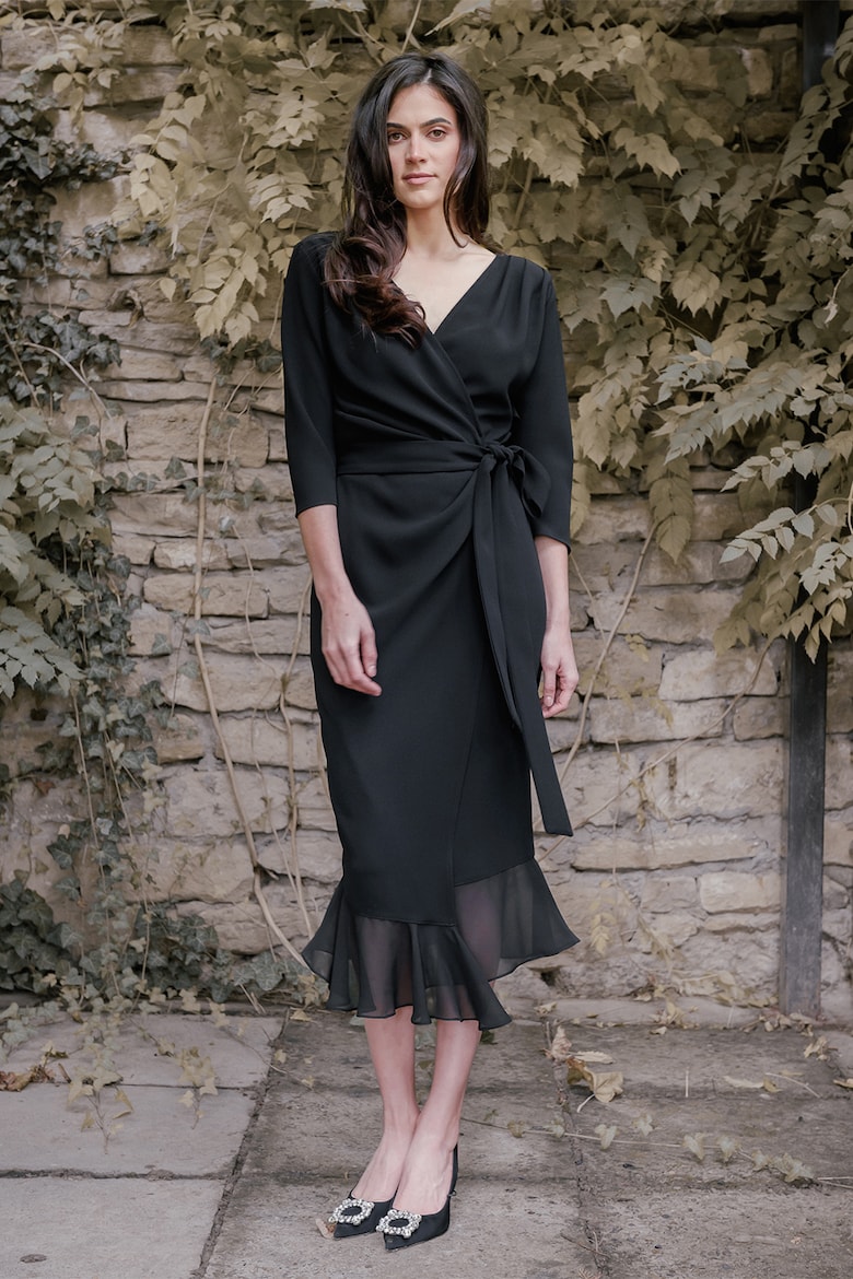 вырезное платье с боковыми карманами concept a trois черный Платье с воздушной спиной Concept A Trois, черный