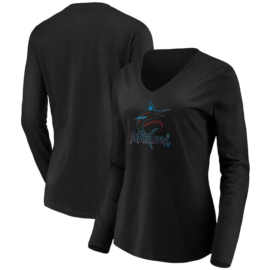 

Футболка с длинным рукавом Fanatics Branded Miami Marlins, черный