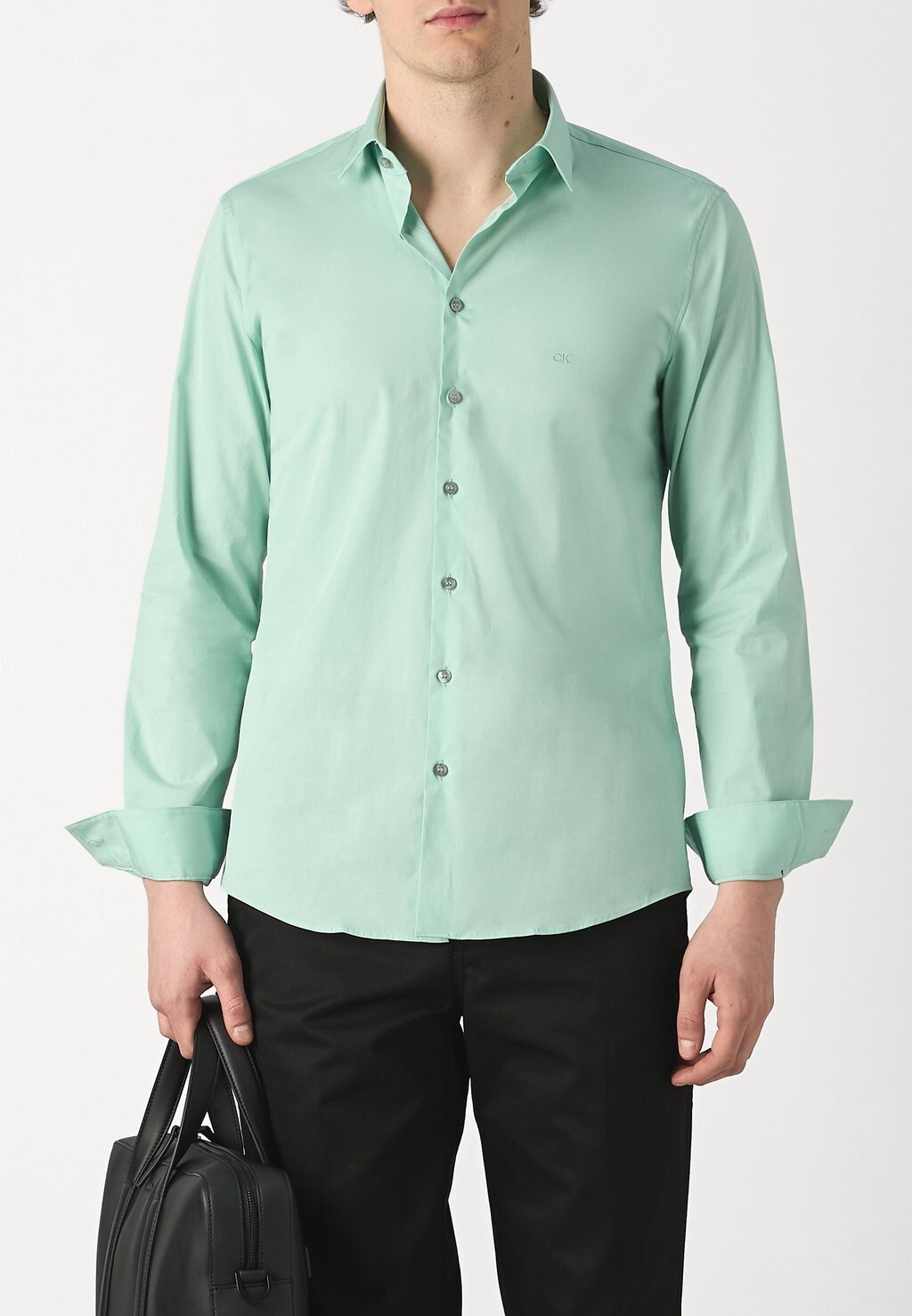 

Рубашка Stretch Slim Calvin Klein, светло-зеленый