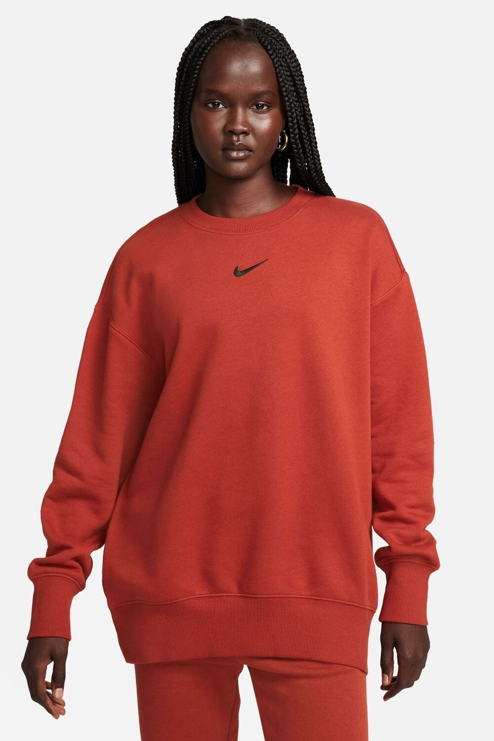 

Флисовая толстовка с изображением феникса неравномерного кроя Nike, оранжевый