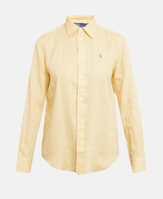 

Льняная блузка Polo Ralph Lauren, желтый