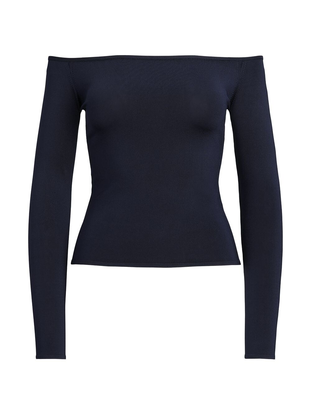 

Топ с открытыми плечами и длинными рукавами Ralph Lauren Collection, нави