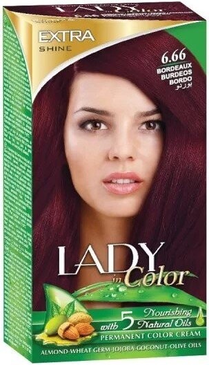 

Краска для волос, 6,66 бордовый, 160 г Palacio, Lady in Color