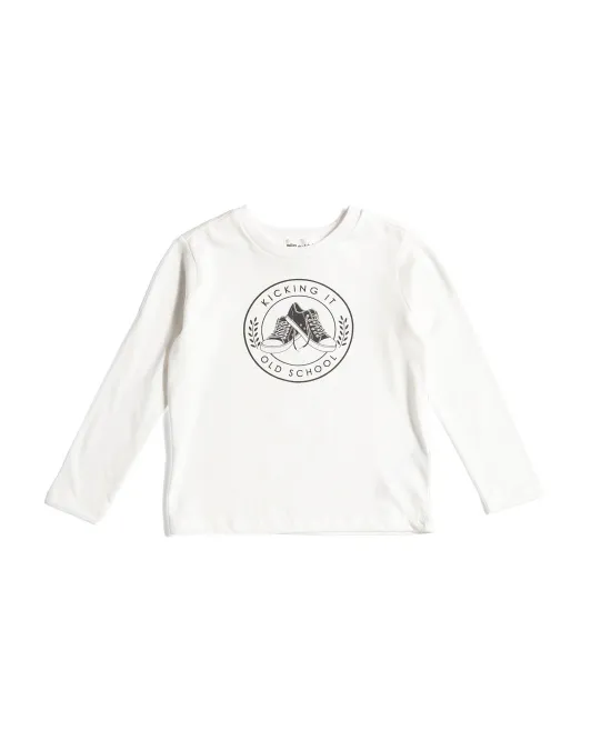 

Футболка с длинными рукавами для мальчиков-малышей Miles The Label, цвет Off White