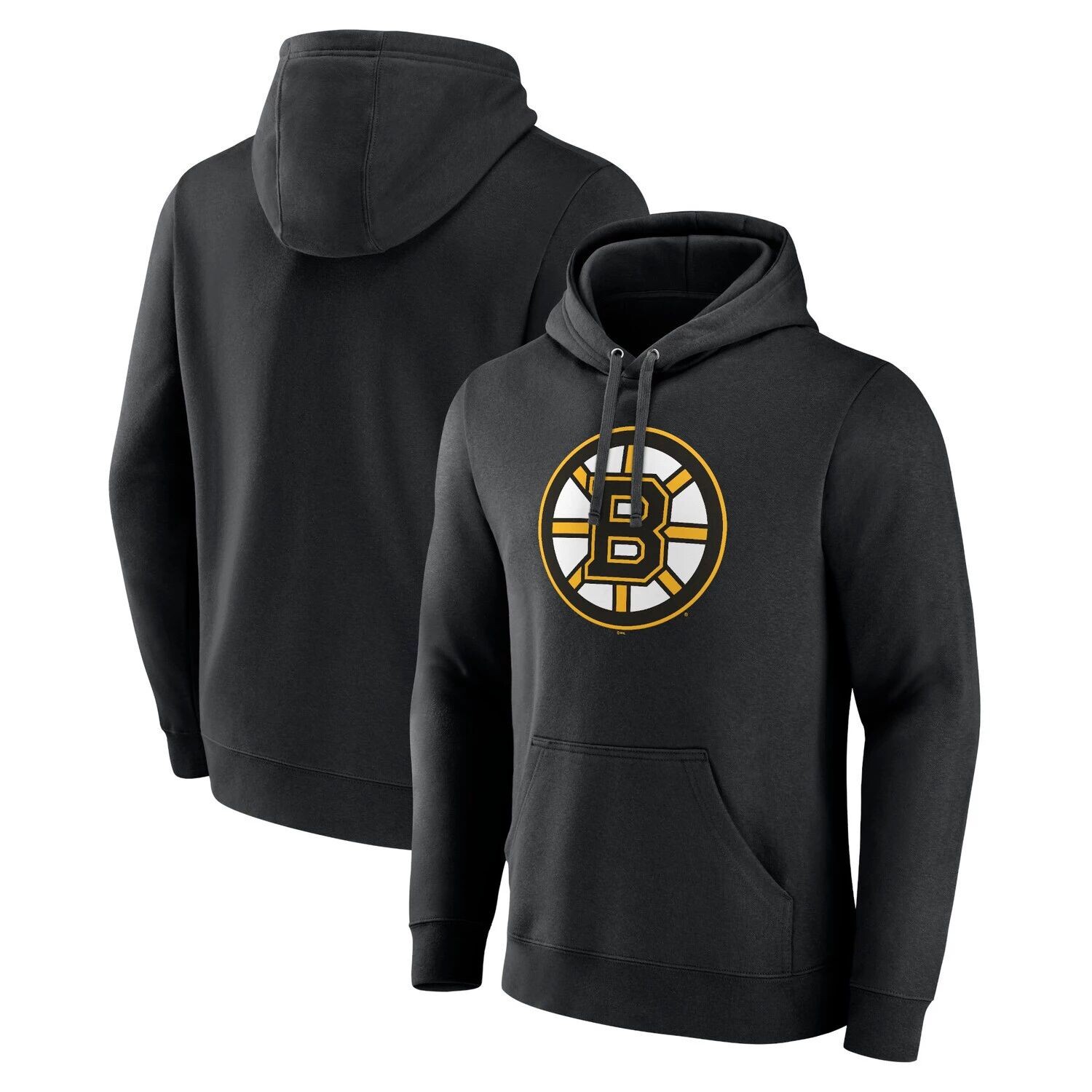

Мужской черный пуловер с капюшоном и логотипом Boston Bruins Primary Fanatics