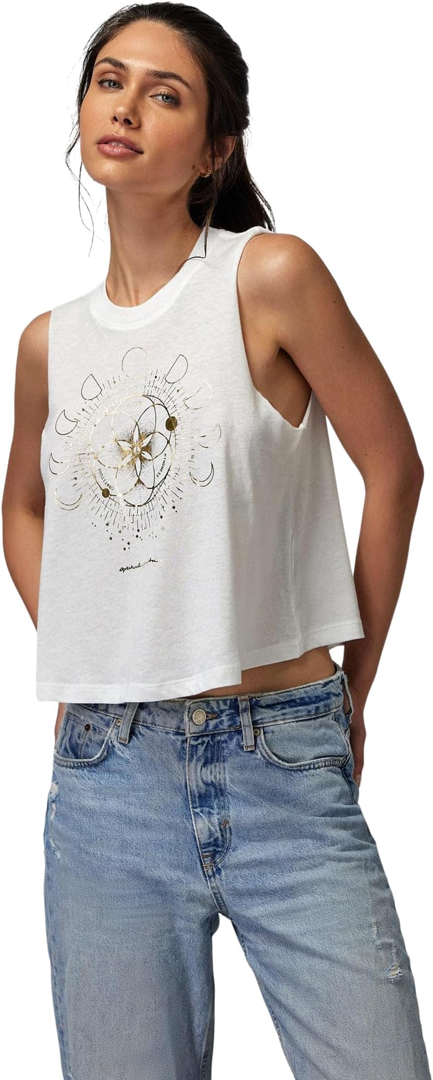 

Майка Love Kindness Crop Tank Spiritual Gangster, цвет Stone