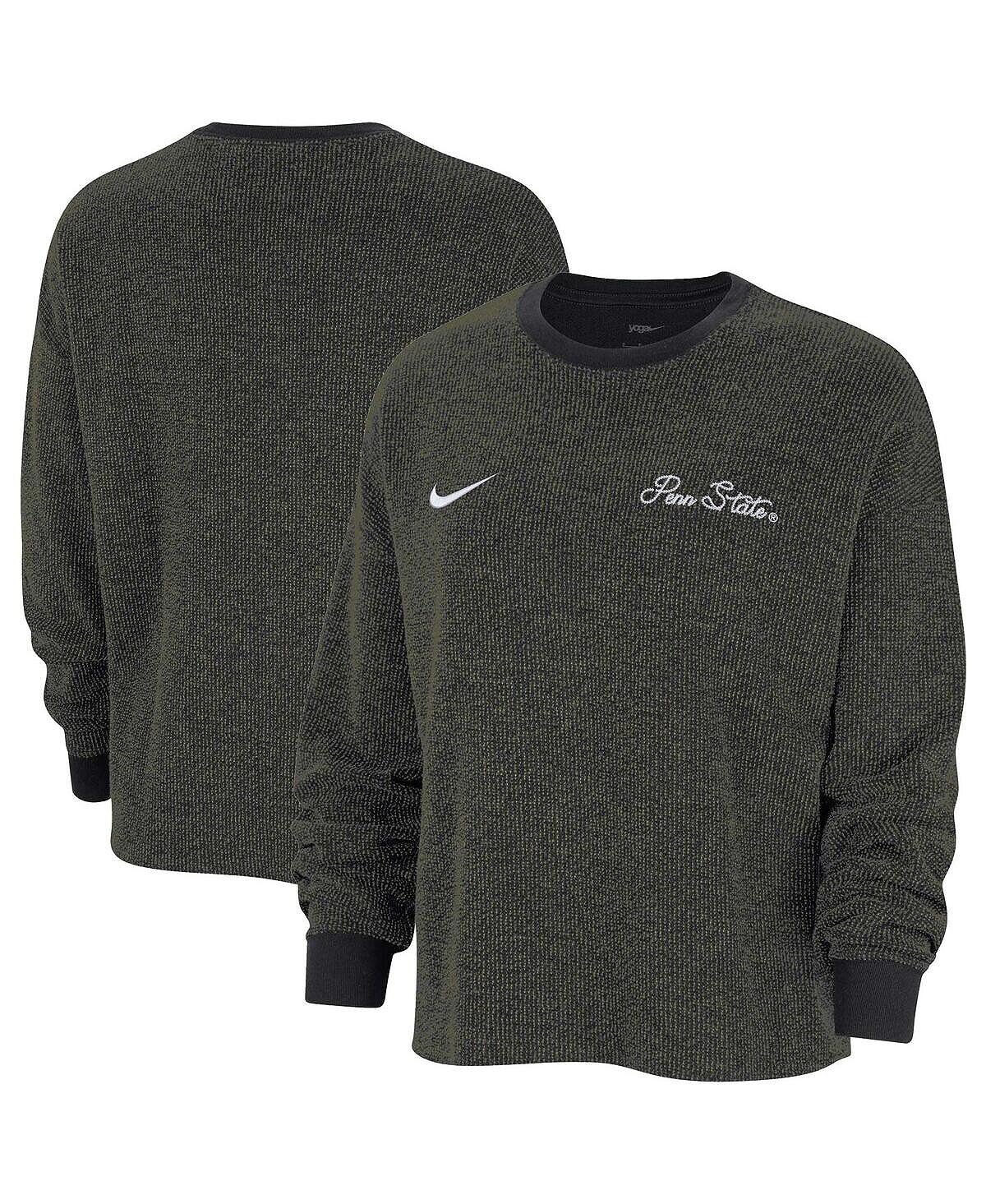 

Черный женский пуловер с надписью Penn State Nittany Lions Yoga Script Nike, черный