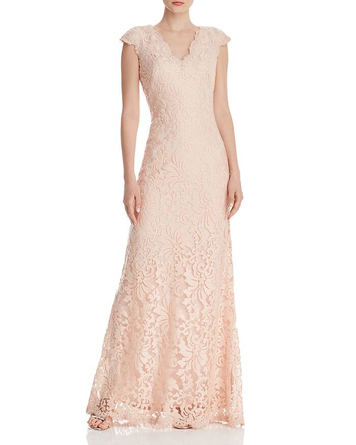 

Кружевное платье с короткими рукавами — 100% эксклюзив Tadashi Shoji