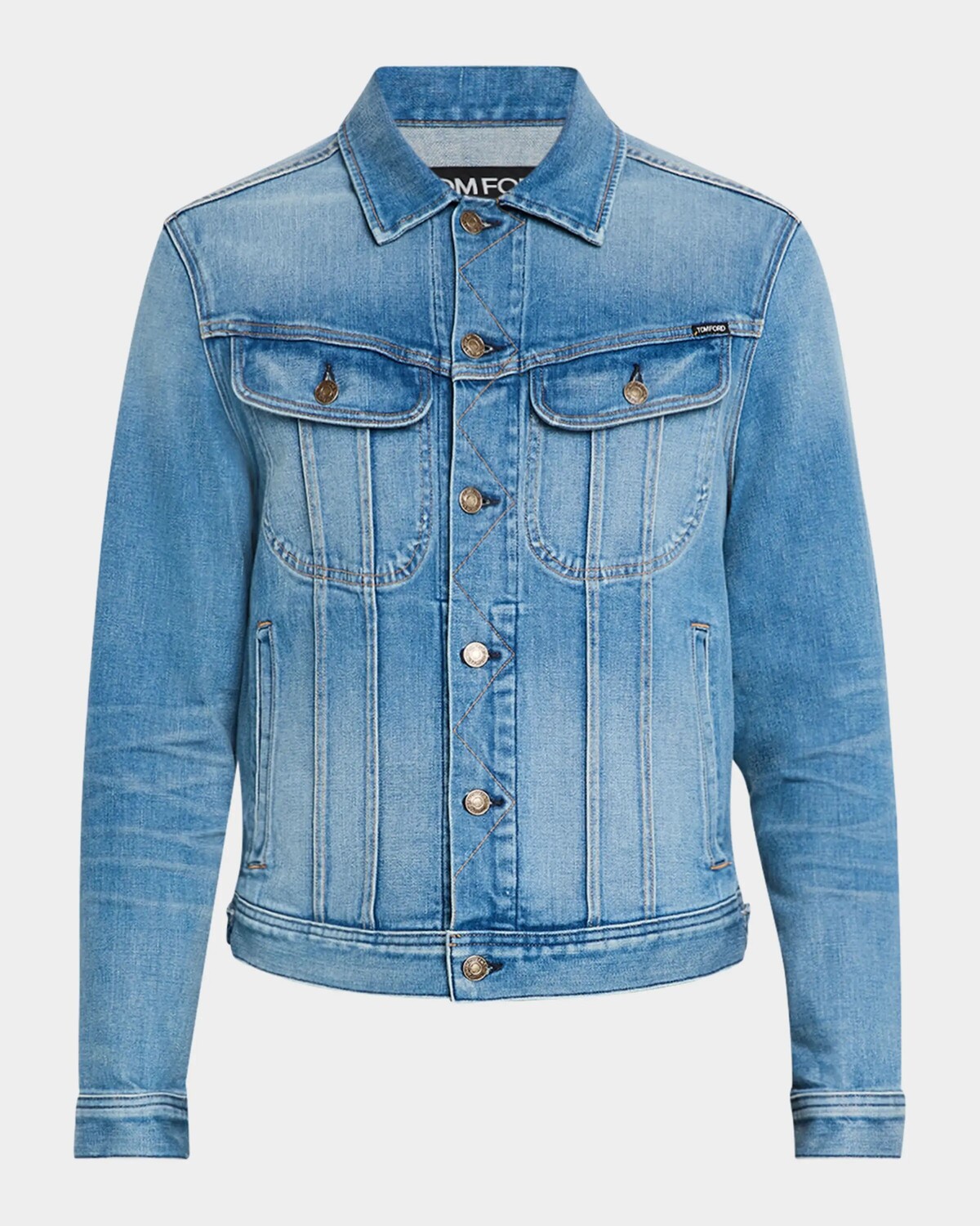 

Мужская джинсовая куртка Icon Tom Ford, цвет Washed Blu