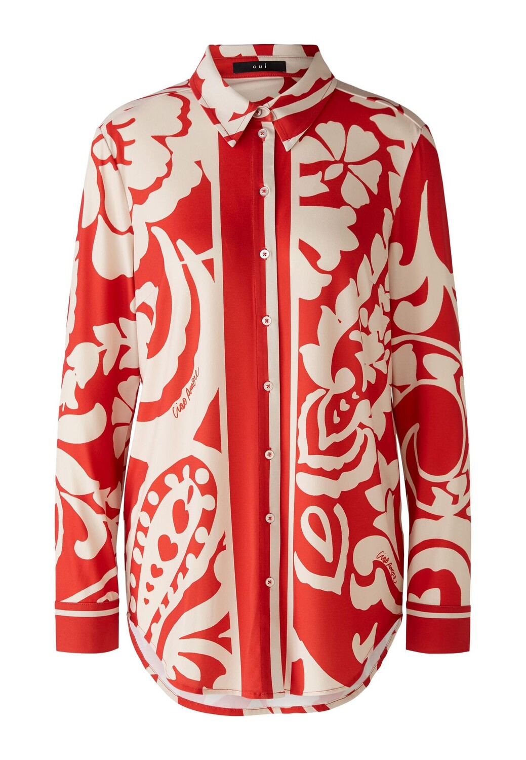 

Блуза Oui Silky Touch Qualität, цвет red white