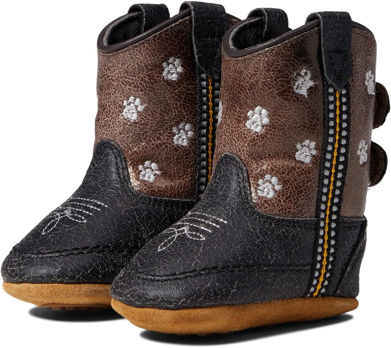 

Обувь для малышей Bearpaw Old West, цвет Black Crackle Foot/Brown Crackle Shaft