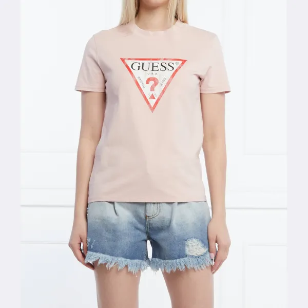 

Футболка стандартного кроя Guess, розовый