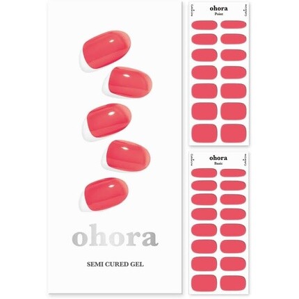 

Полуотвержденные гелевые полоски для ногтей ohora N Tint Red