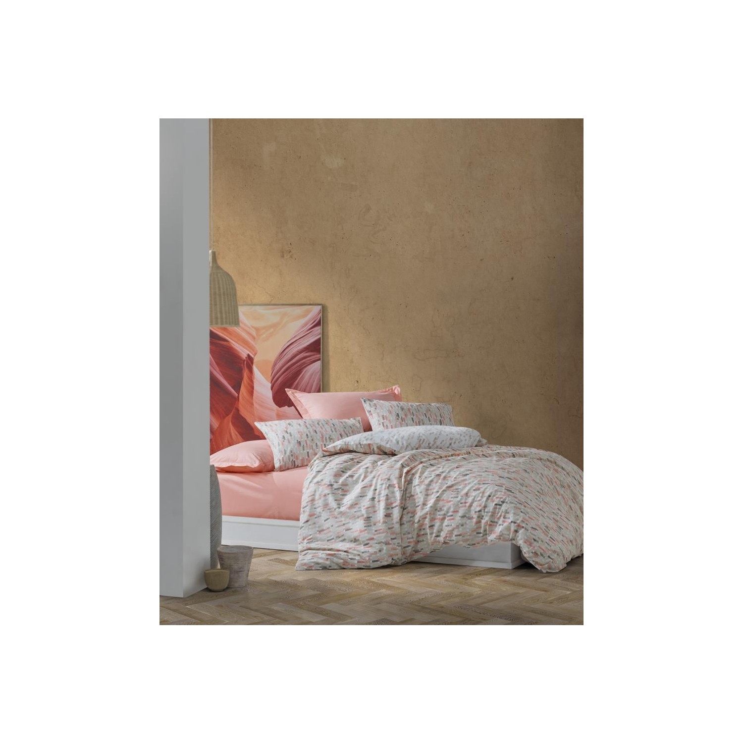 Комплект постельного белья Cotton Box Minimal Ranforce, двойной мод-порошок