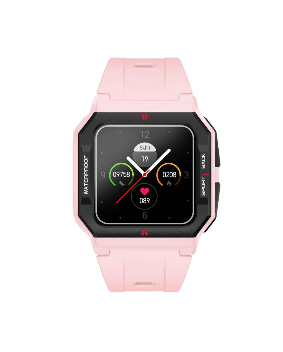 цена Умные часы L.A. RAS10503 с функциями работоспособности и уведомления Radiant, розовый