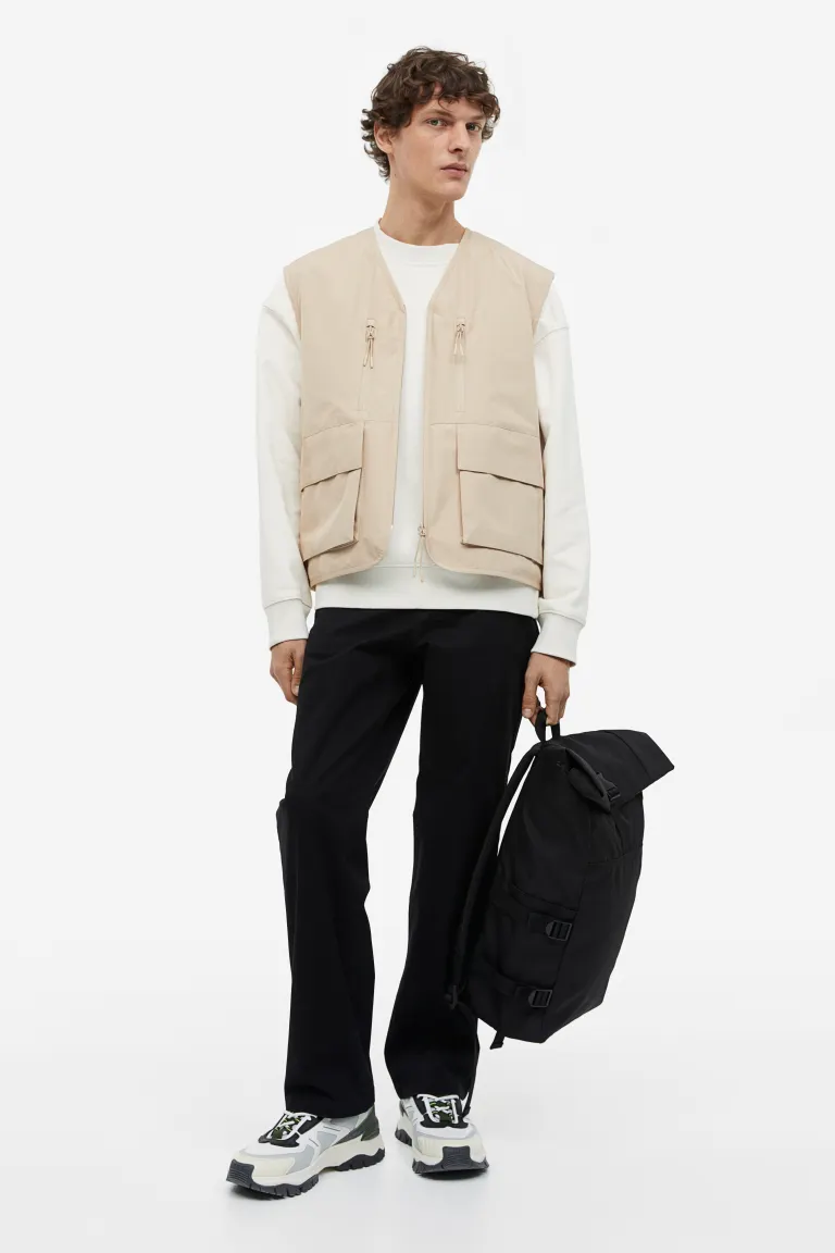 

Водоотталкивающий жилет relaxed fit H&M, бежевый