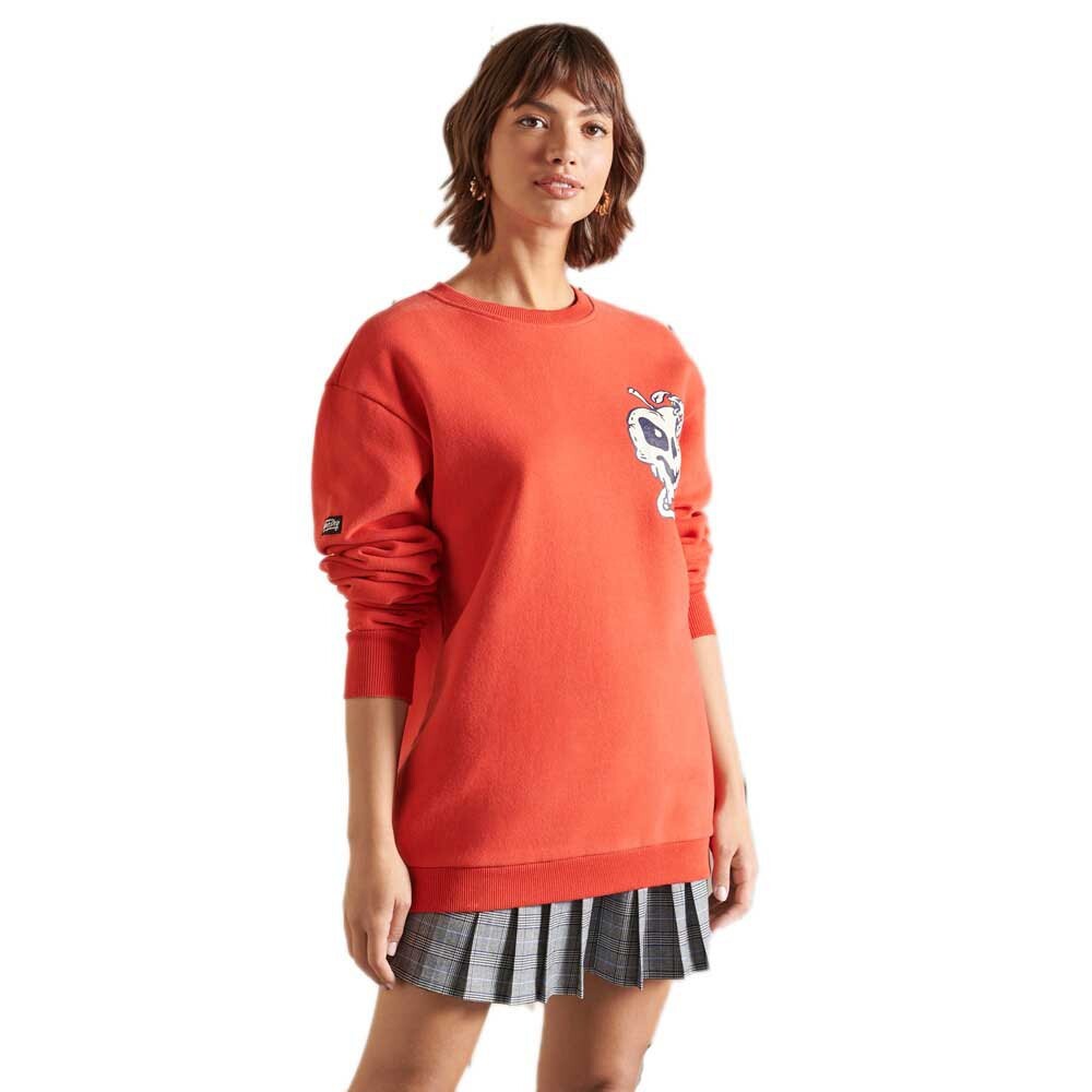 

Толстовка Superdry Oversized Crossing Lines Crew, красный