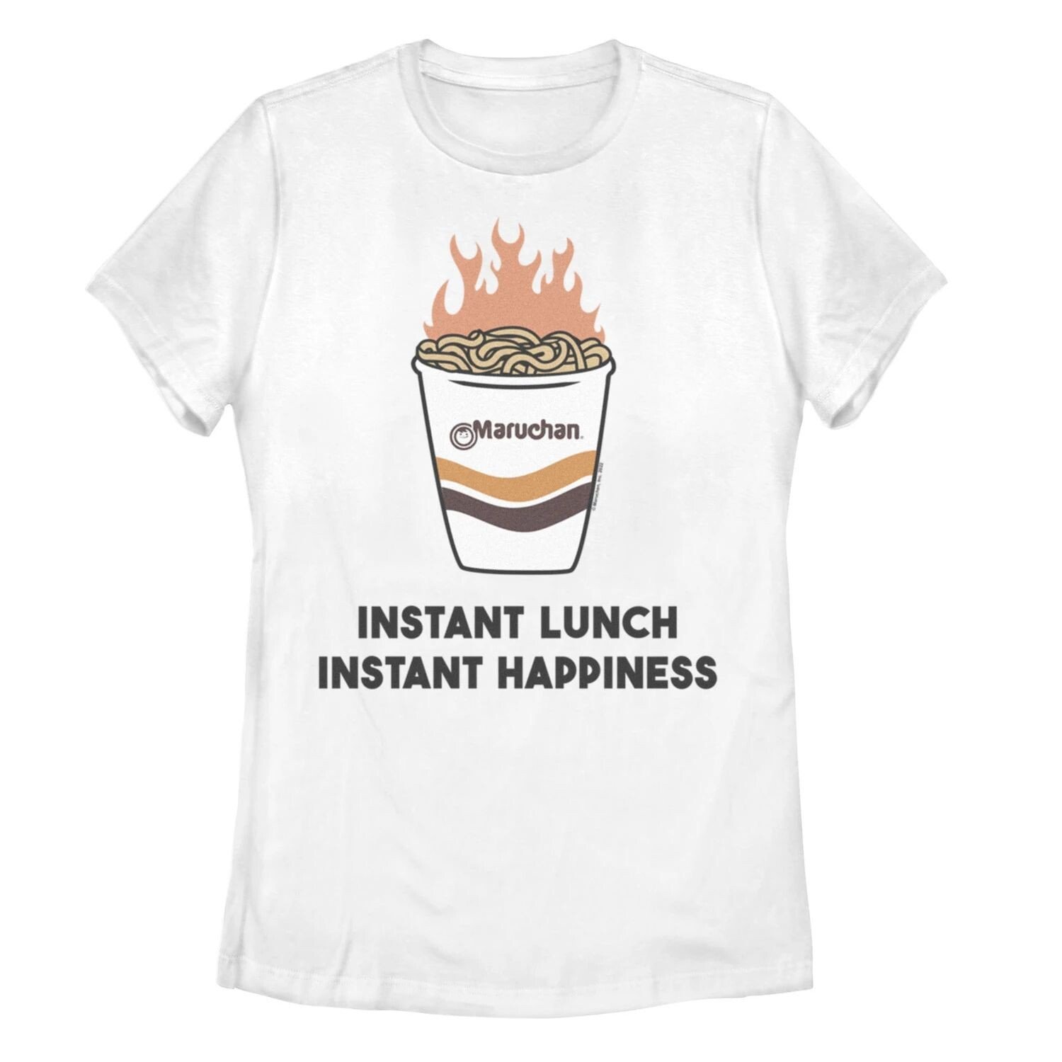 

Футболка Maruchan для юниоров с графическим рисунком Cup On Fire «Instant Lunch Instant Happiness» Licensed Character