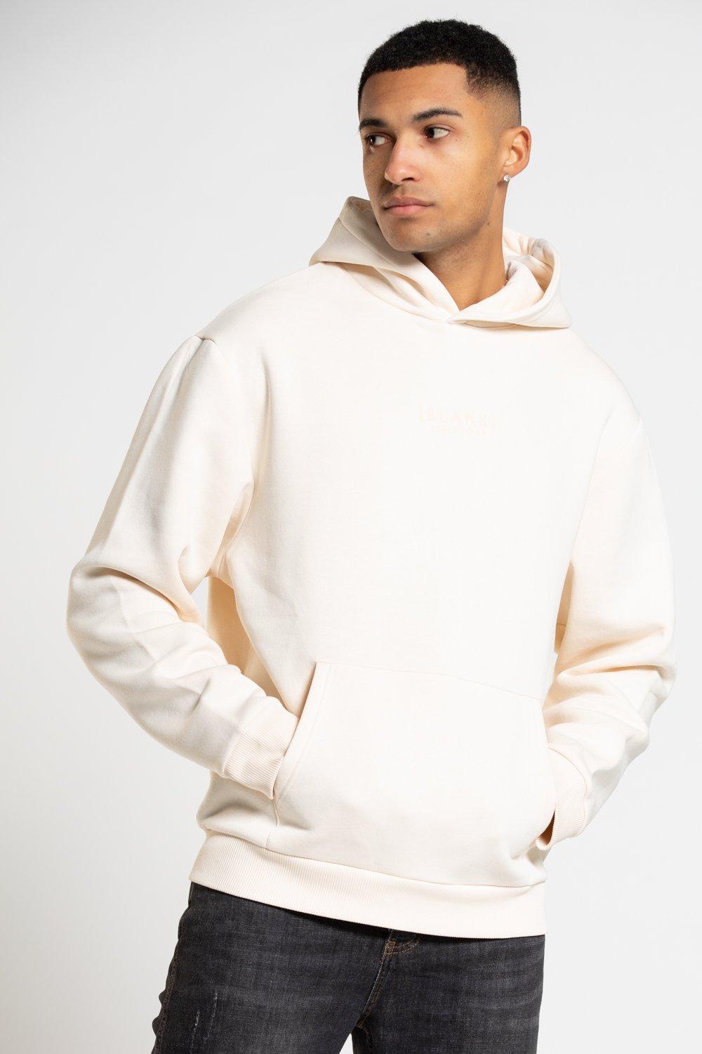 blank hoodie Толстовка из смесового хлопка с графическими принтами в тон Blank Essentials, бежевый
