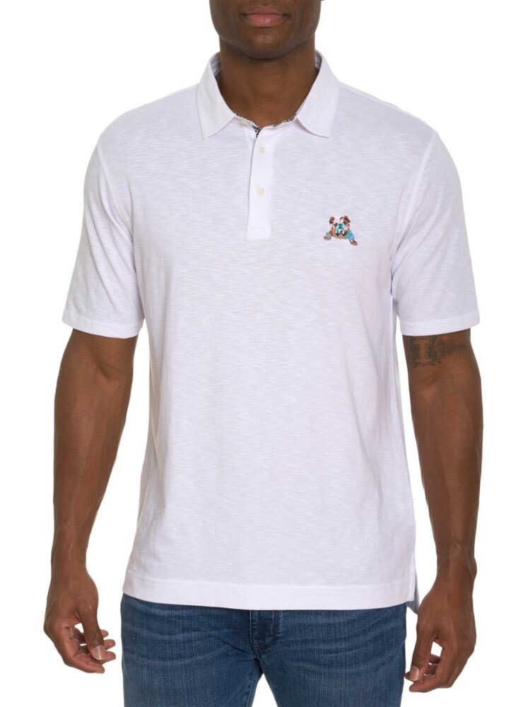 

Поло Vandam Knit Space Dye Robert Graham, белый