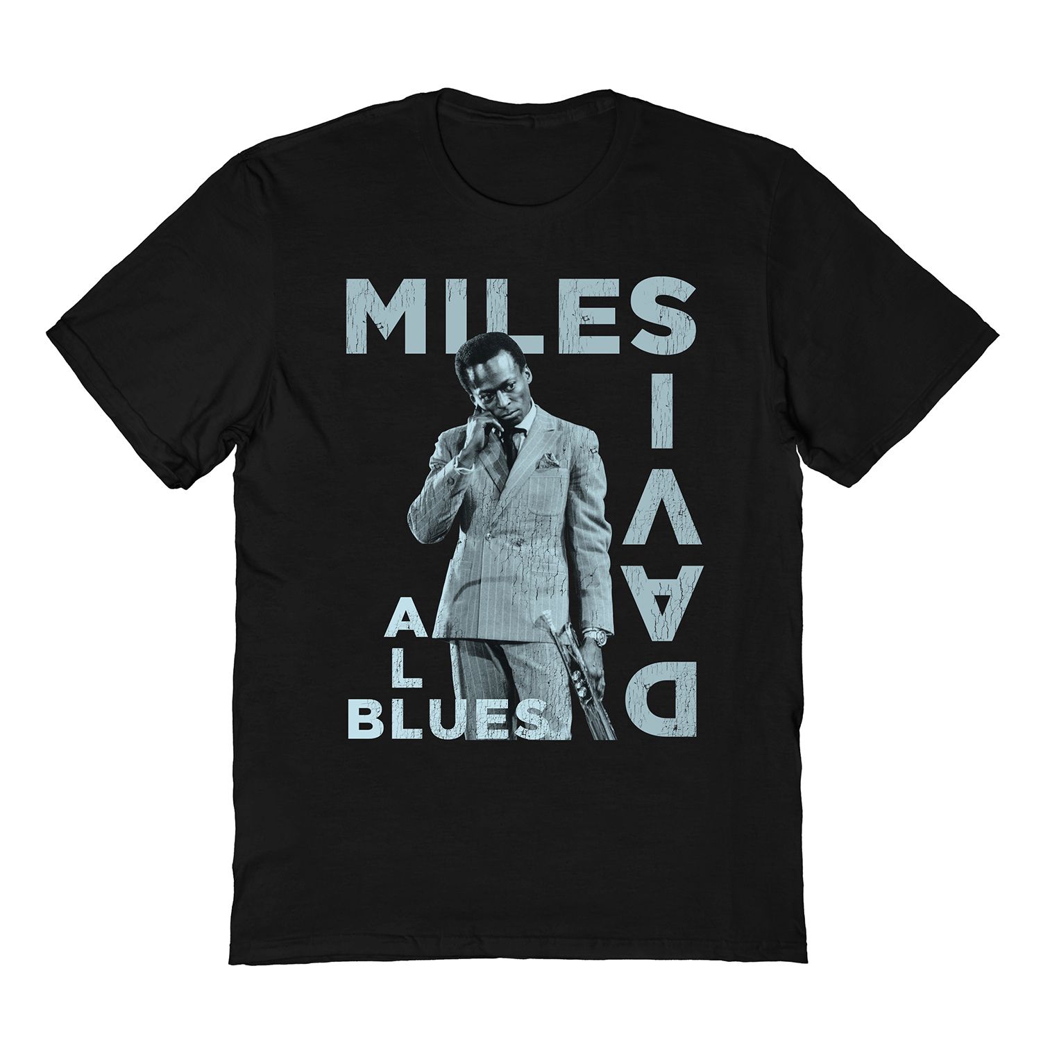 Мужская футболка Miles Davis Licensed Character вид синей футболки miles davis черный