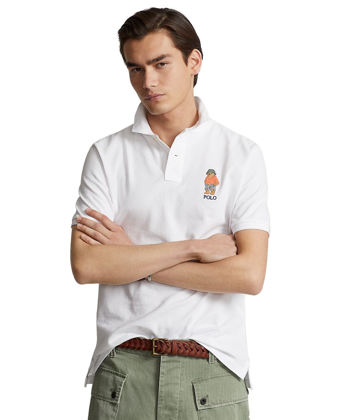 

Мужская рубашка поло классического кроя с медвежьей сеткой Polo Ralph Lauren