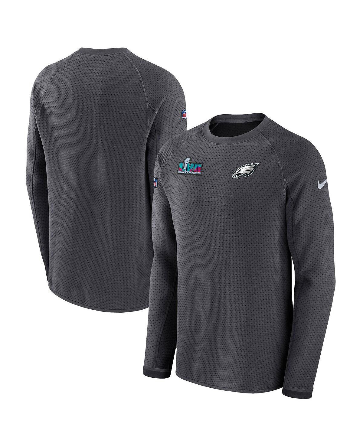 

Мужской пуловер с капюшоном для выступлений на премьере Philadelphia Eagles Super Bowl LVII антрацитового цвета Nike