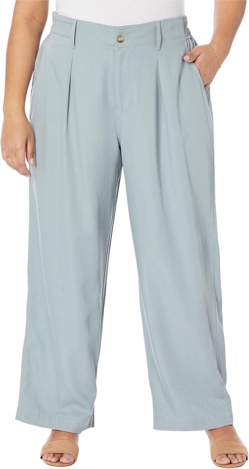 

Прямые брюки Plus Neale из драповой ткани Madewell, цвет Overcast
