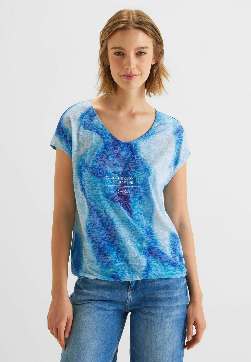 

Футболка с принтом IM BATIKLOOK Street One, цвет blau