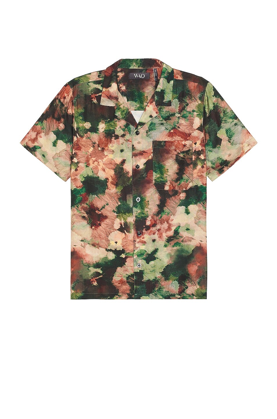 

Рубашка Wao The Camp, цвет Olive Brown Abstract