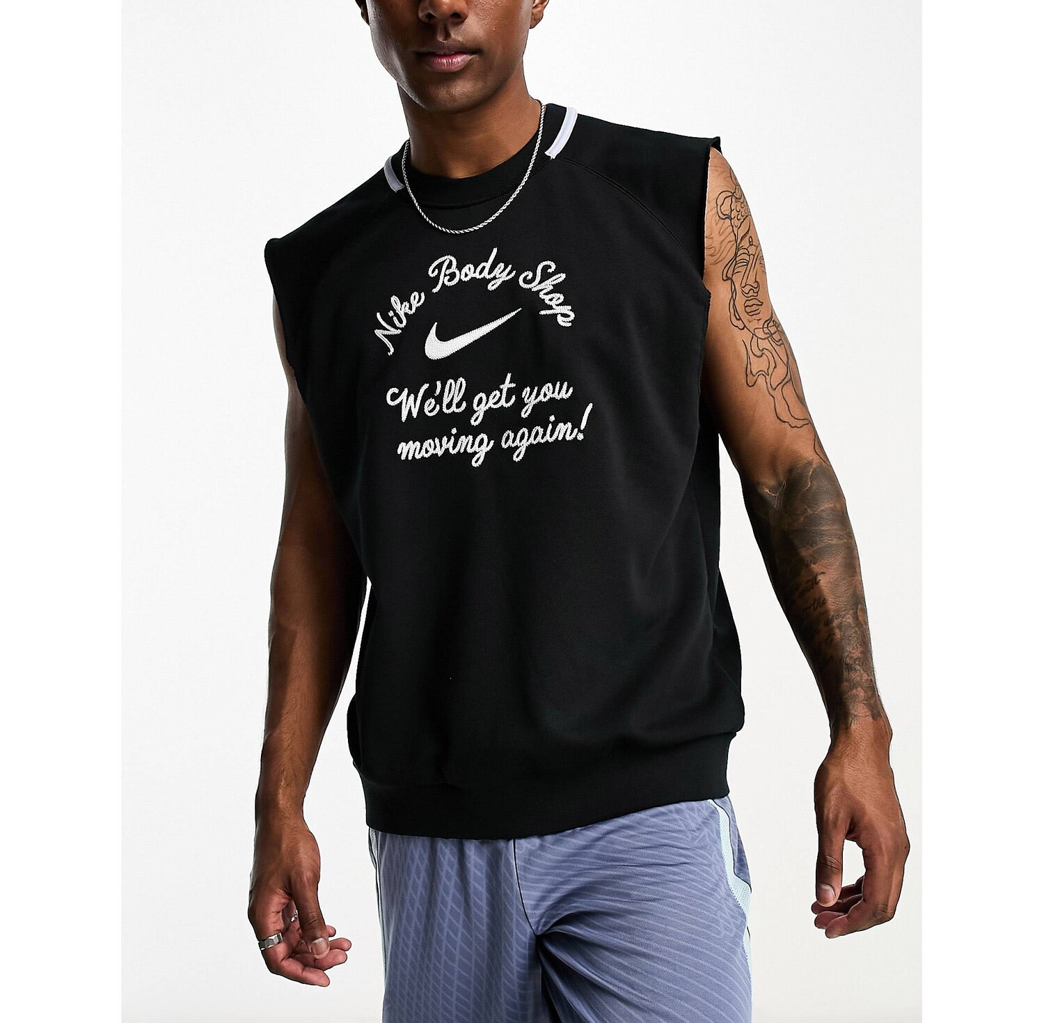 

Черная футболка без рукавов Nike Training Body Shop Dri-Fit, Черный