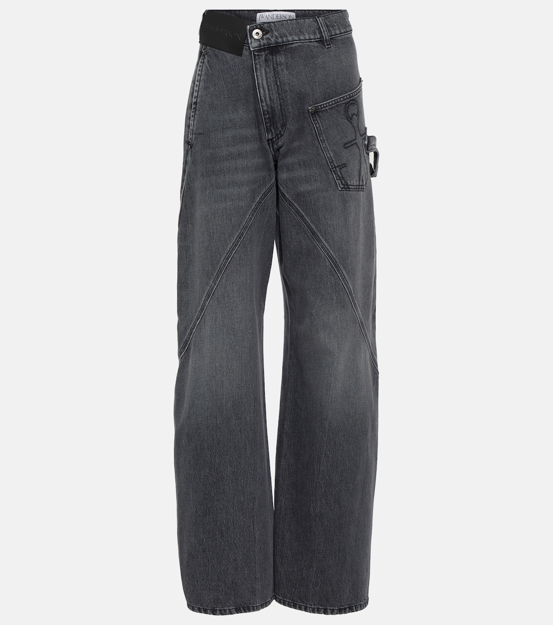 Прямые джинсы с завышенной талией Jw Anderson, серый