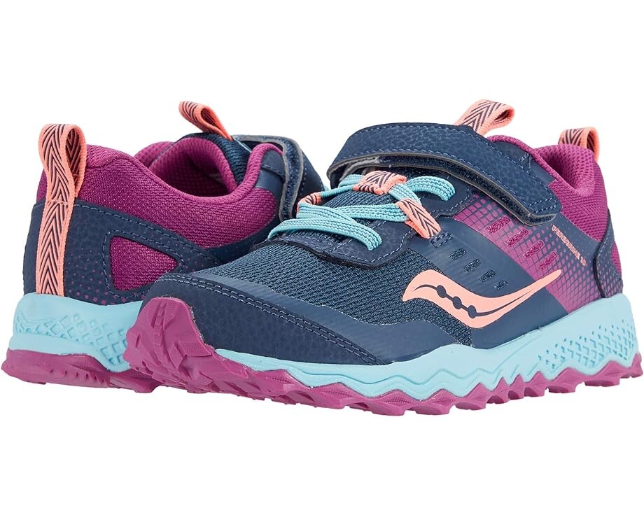 

Кроссовки Saucony S-Peregrine 10 Shield A/C, цвет Navy/Purple/Turquoise