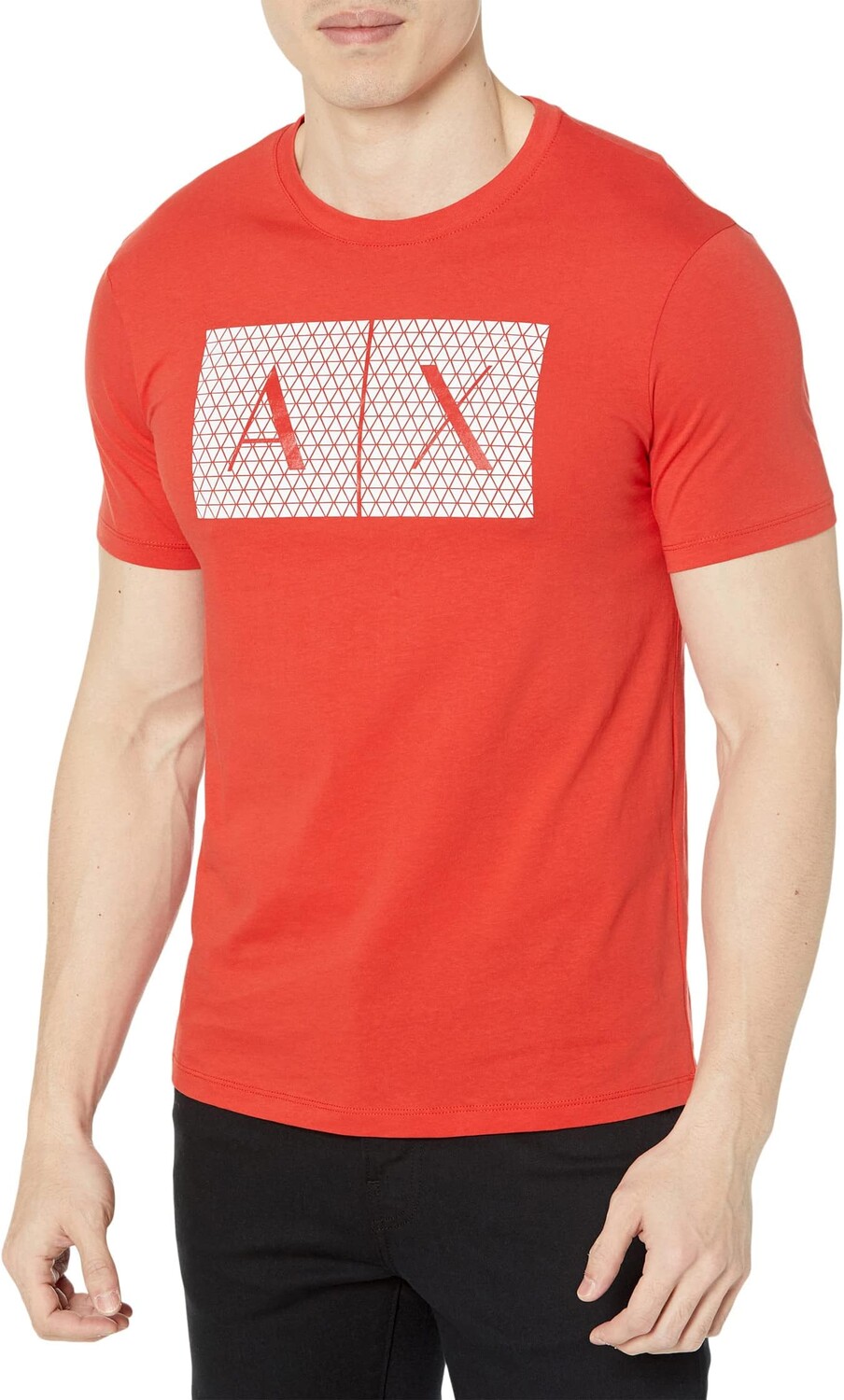 

Футболка с логотипом Box Armani Exchange, цвет Molten Lava