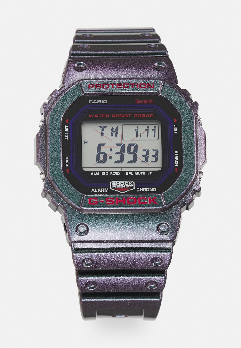 Цифровые часы Aim High Dw-B5600Ah Unisex G-SHOCK, цвет black / purple iridescent цена и фото