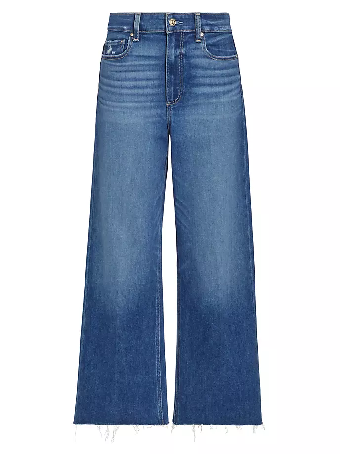 Прямые укороченные джинсы Anessa со средней посадкой Paige, цвет painterly