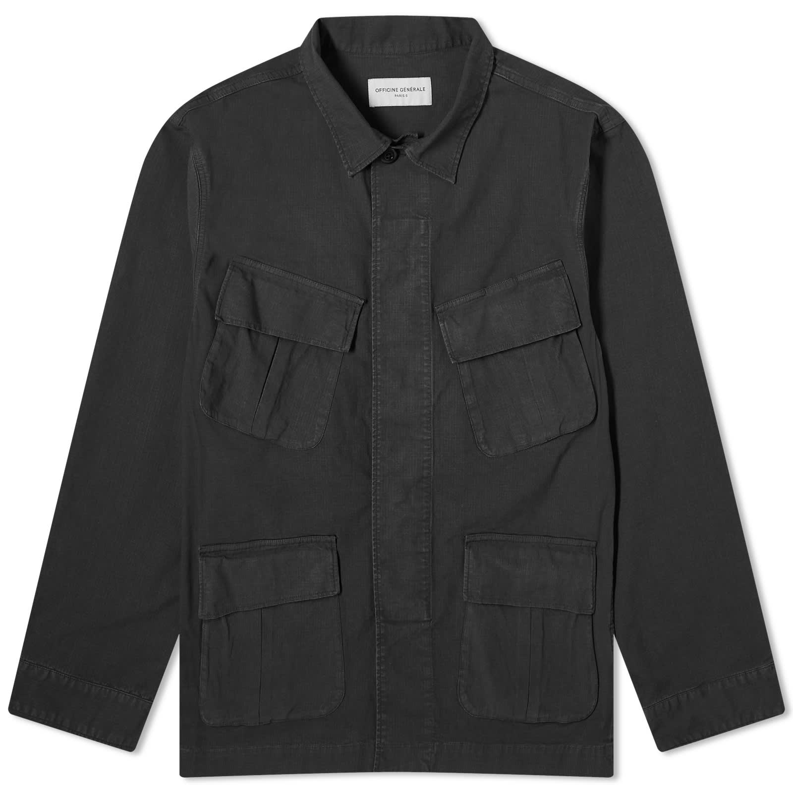 цена Куртка Officine Générale Ripstop Jungle, цвет Faded Black