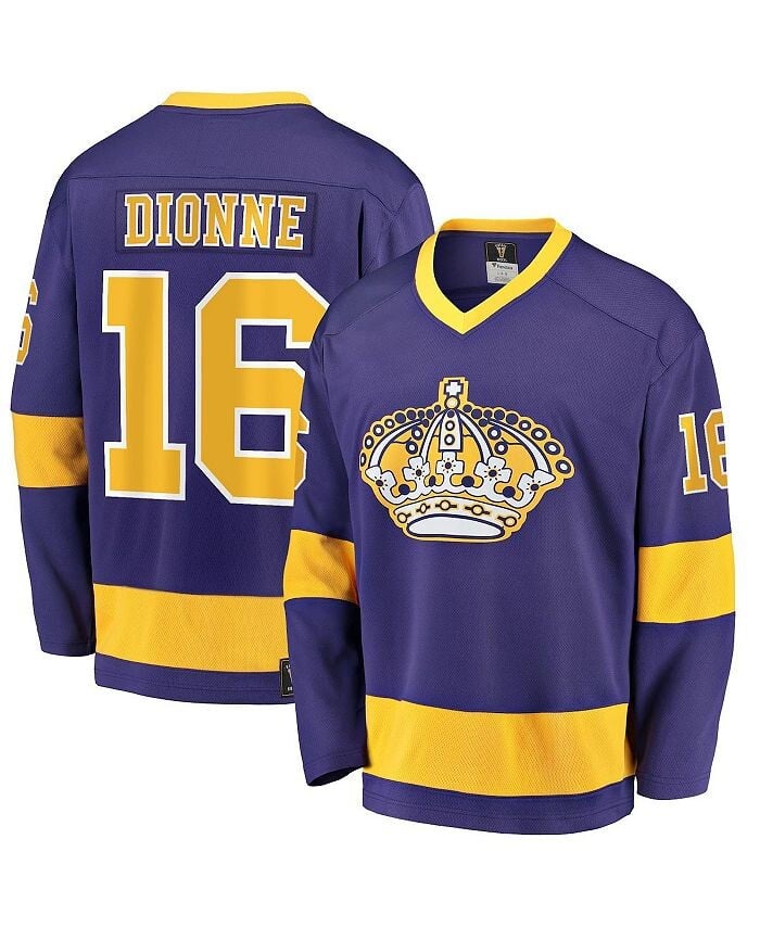 

Мужская фиолетовая футболка с логотипом Marcel Dionne Los Angeles Kings Premier отколовшегося игрока в отставке Fanatics, фиолетовый