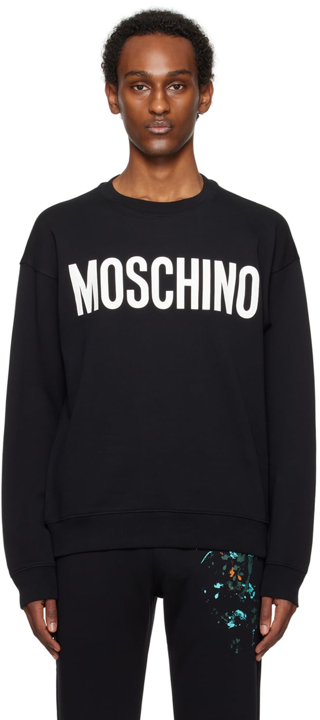 

Черный свитшот с принтом Moschino