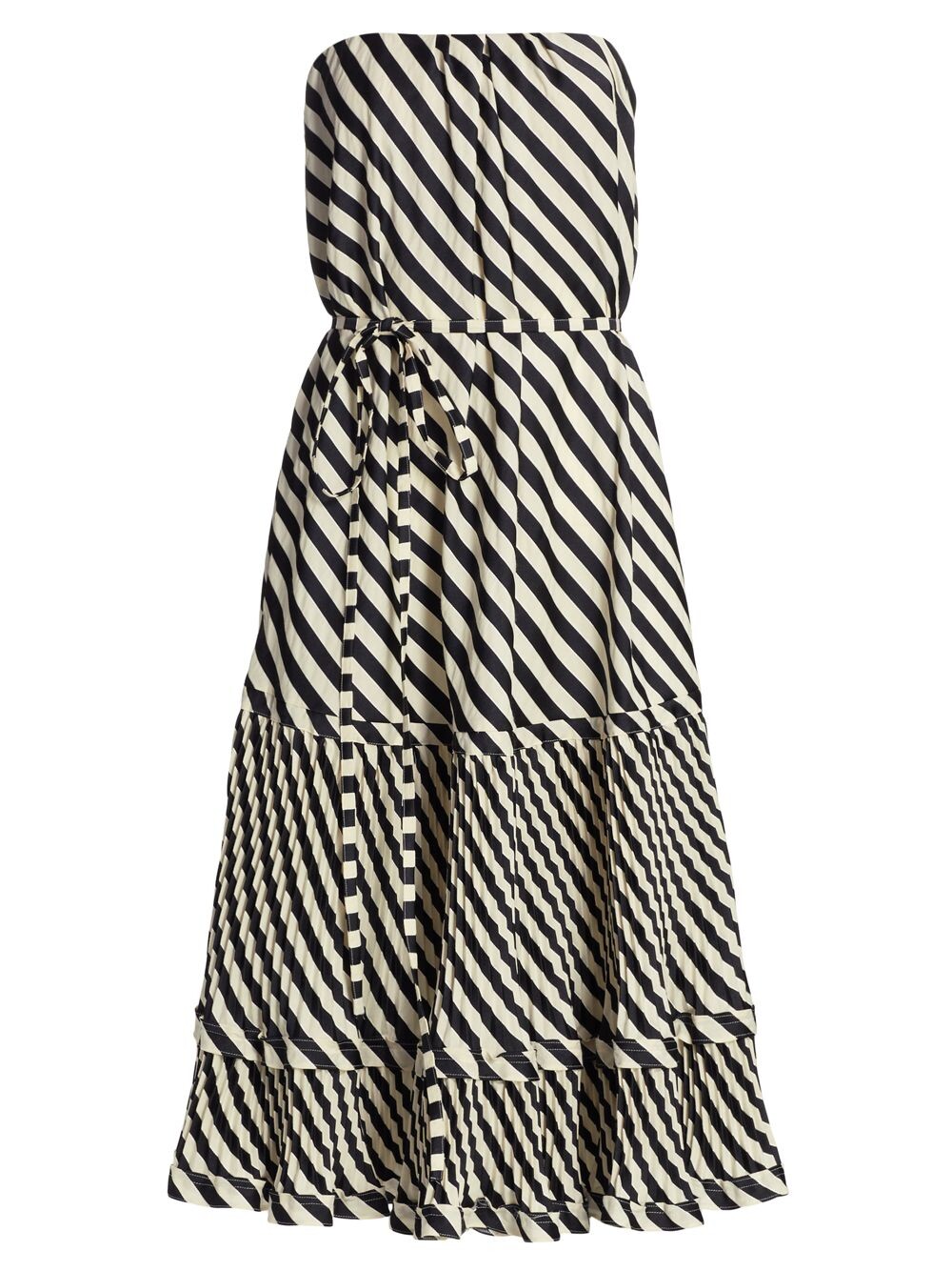 

Полосатое платье миди Elenice Sportmax, белый