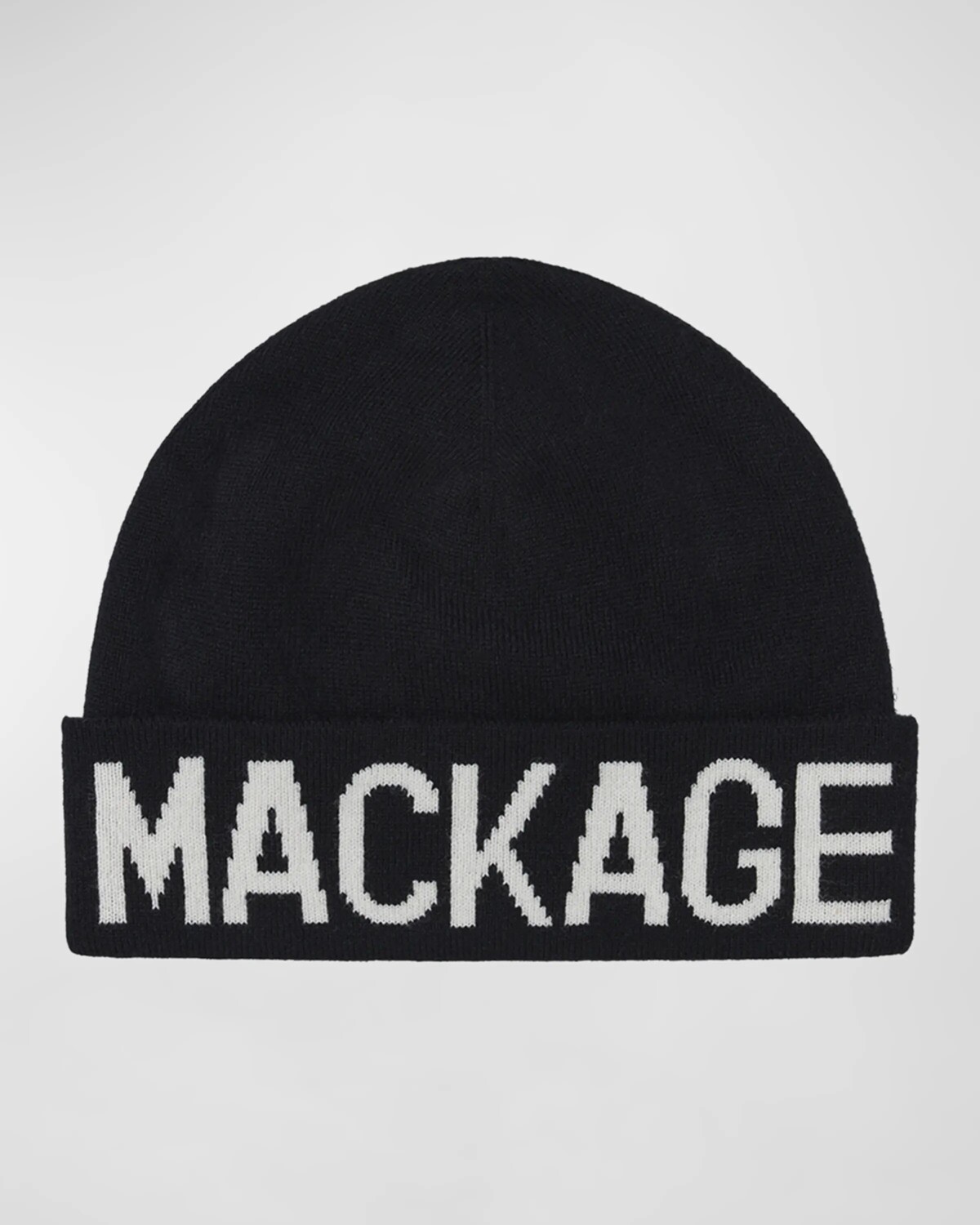 

Мужская шапка-бини Kiko шерстяной вязки с логотипом Mackage, черный