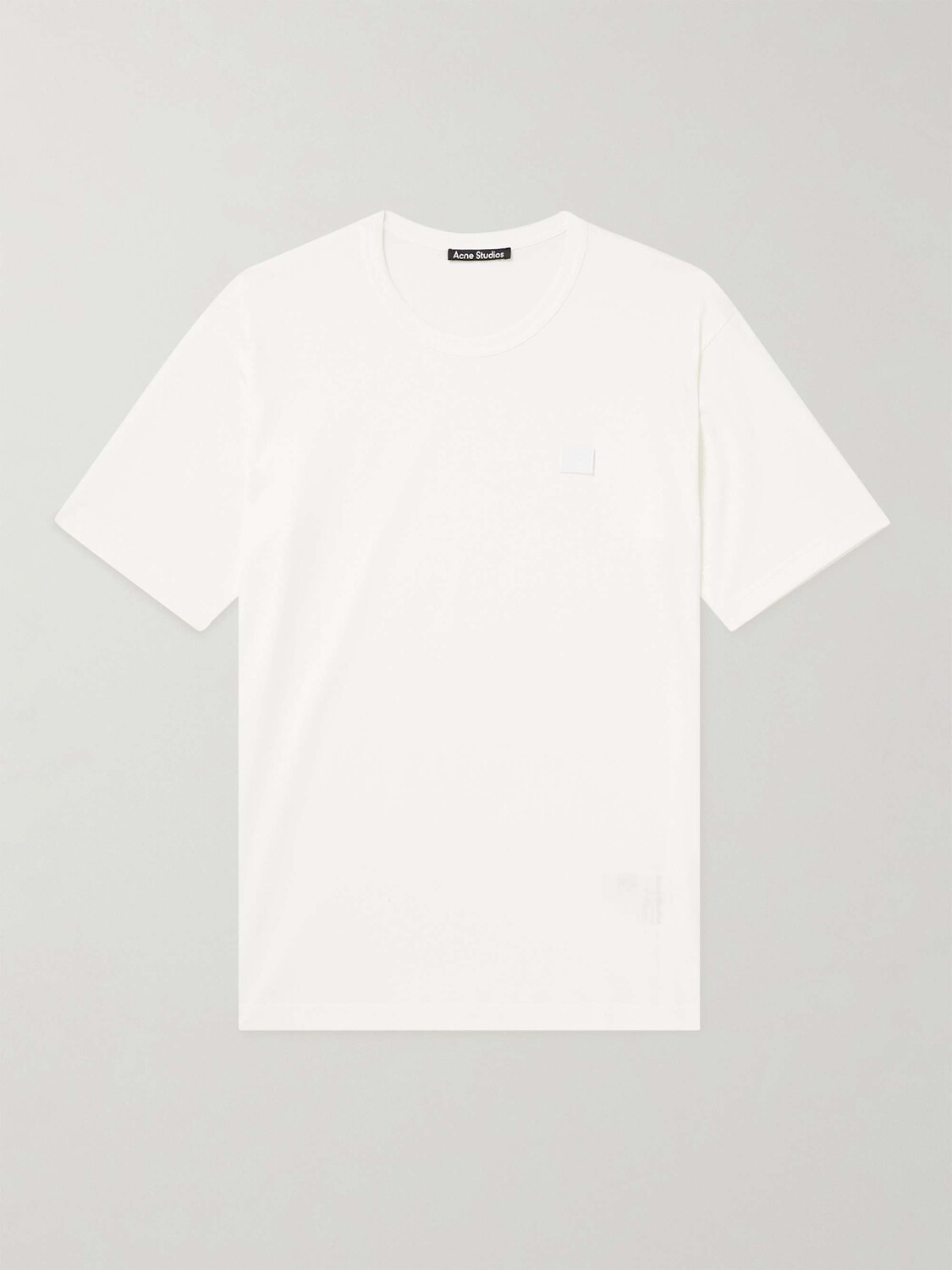 

Футболка из хлопкового джерси с аппликацией логотипа Nash ACNE STUDIOS, белый