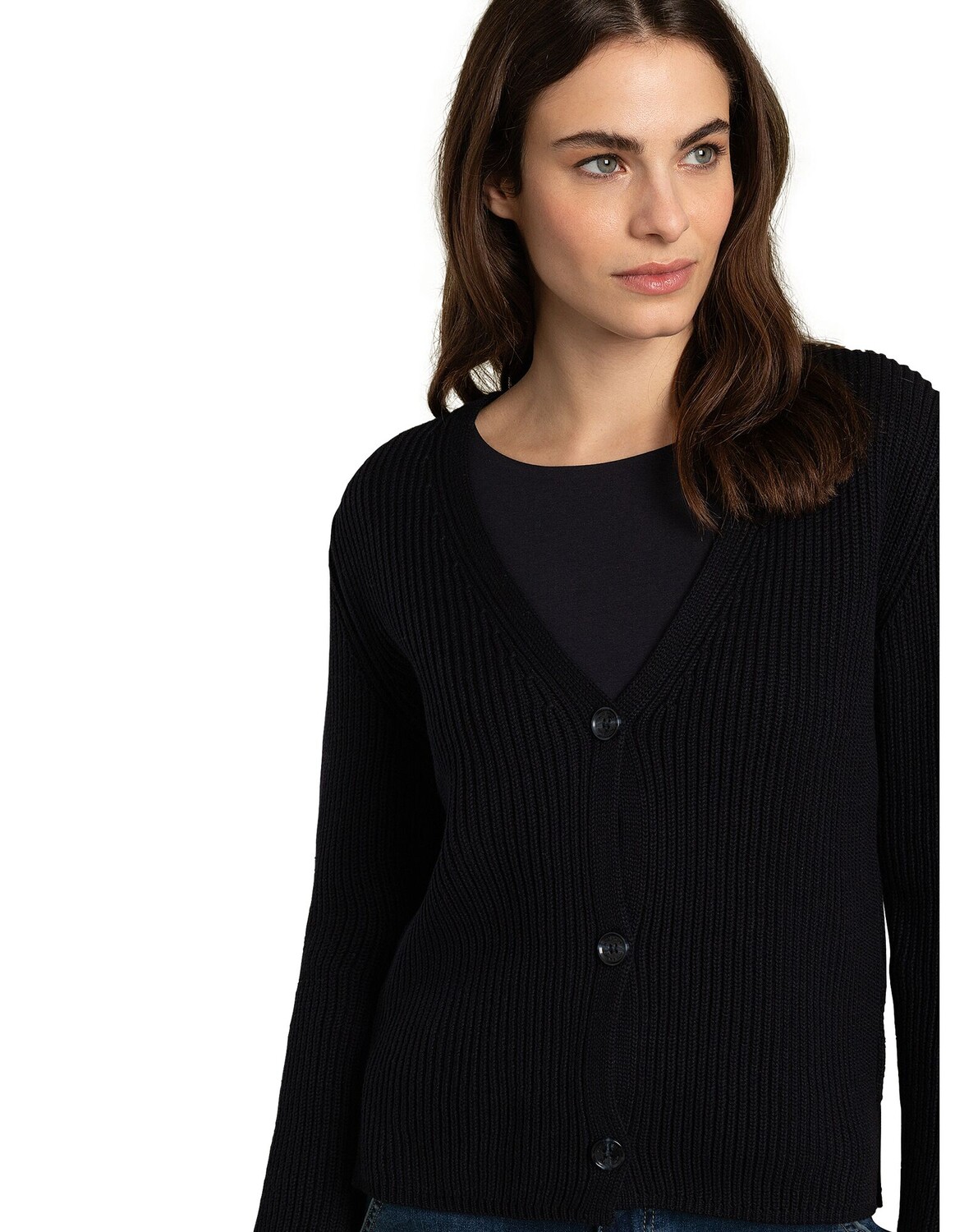 

Кардиган More & More Rippstrickjacke, морской