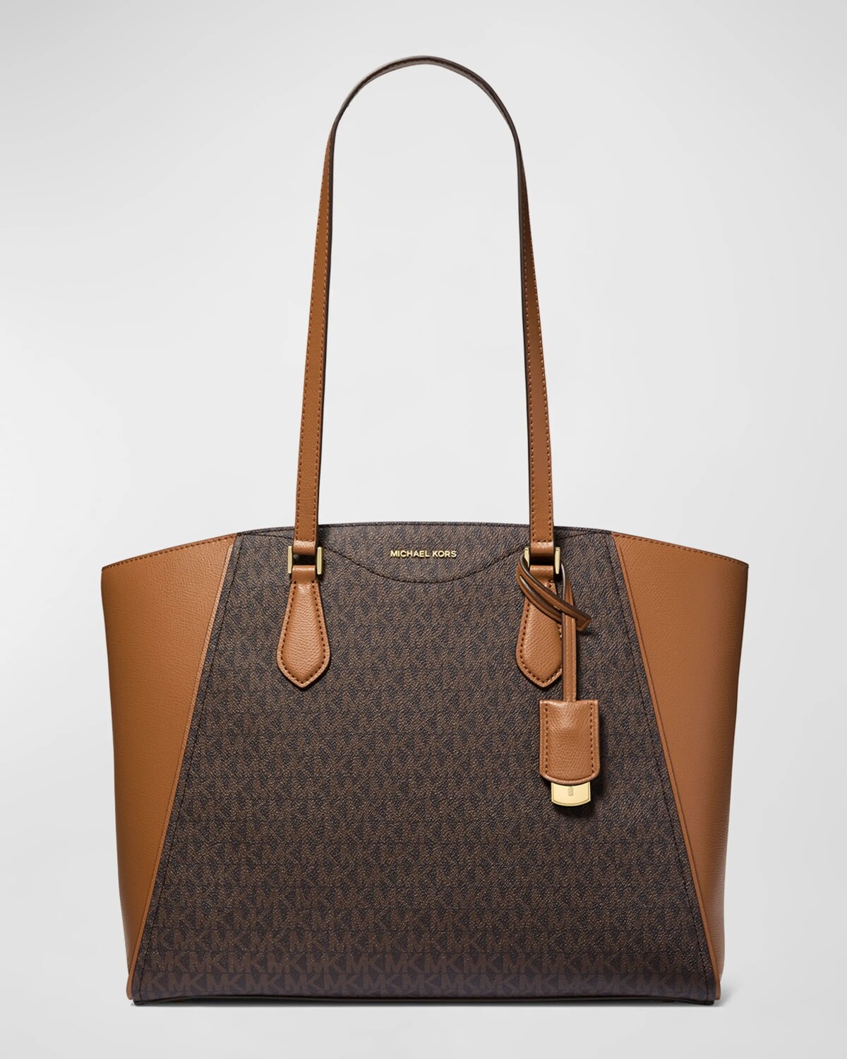 

Кожаная большая сумка Taryn с монограммой Michael Michael Kors, цвет Brnacorn