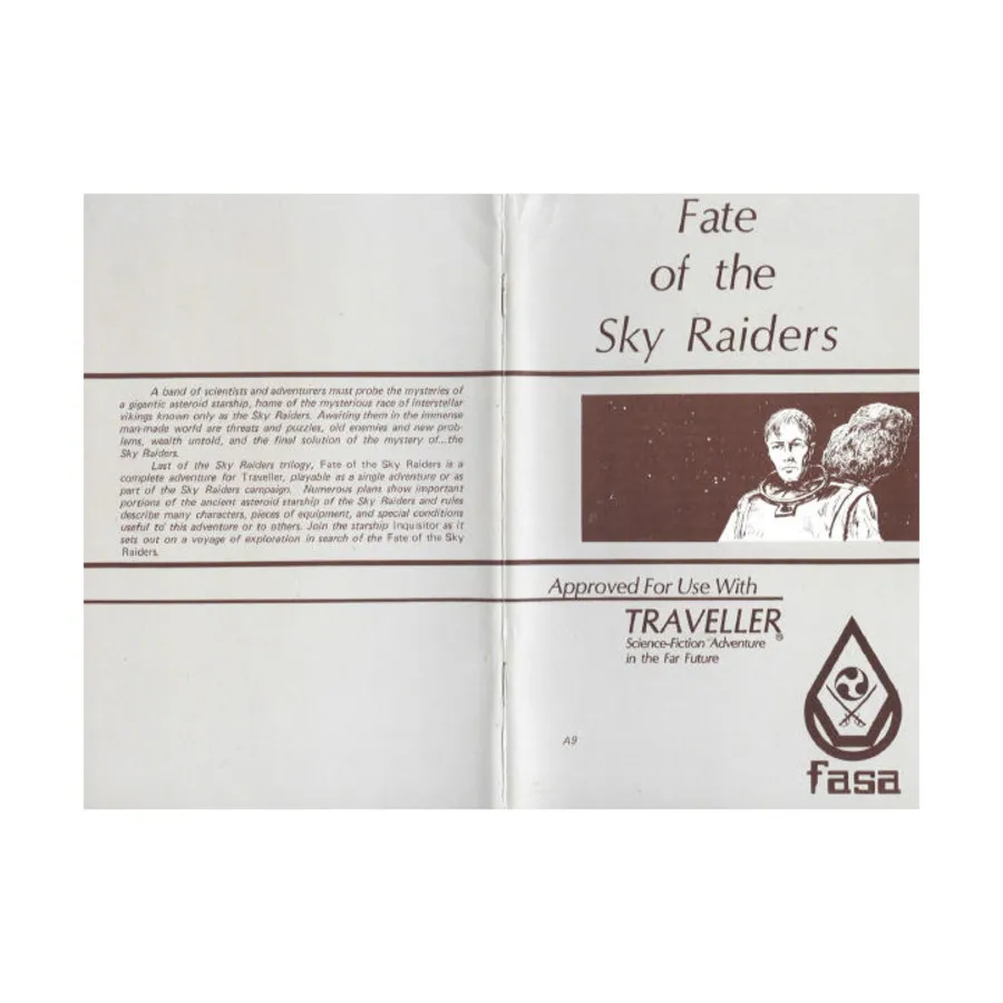 

Модуль Sky Raiders #3 - Fate of the Sky Raiders, Traveller (FASA)