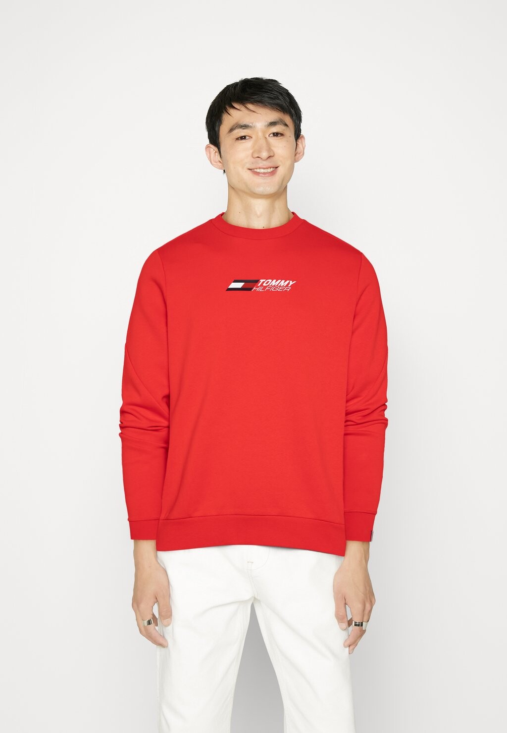 

Толстовка Tommy Hilfiger Essentials Crew, fireworks, Красный