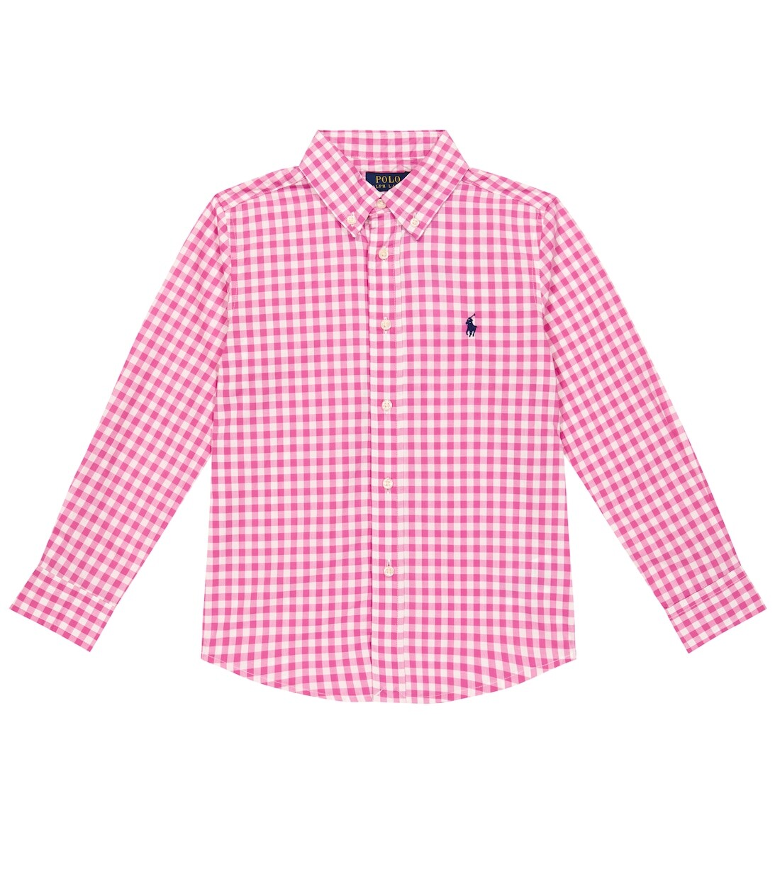 

Рубашка из хлопкового поплина в клетку Polo Ralph Lauren, розовый