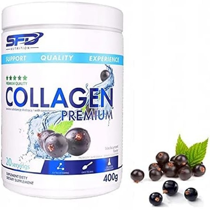 Пищевая добавка SFD Collagen Premium Complex в виде порошка с МСМ, витамином С, гиалуроном и белком, 400 г
