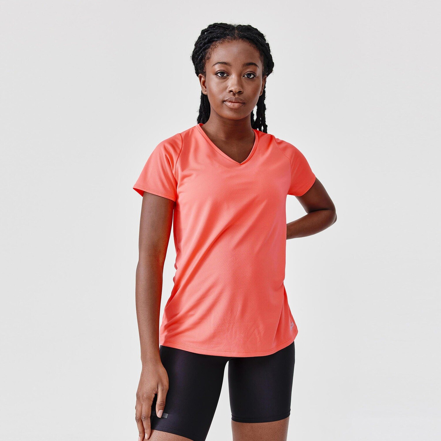

Дышащая беговая футболка с короткими рукавами Decathlon (сухая) Kalenji, розовый